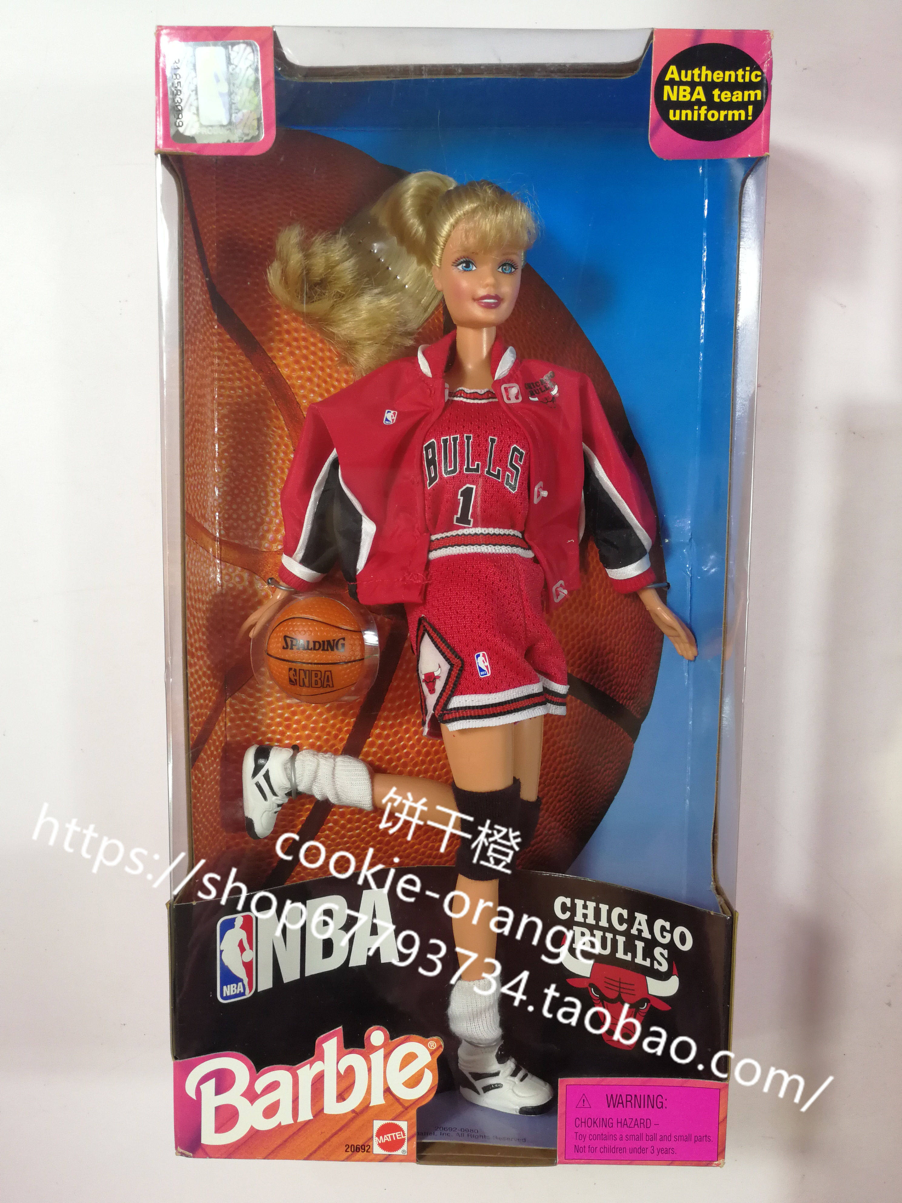 发 Barbie NBA Basketball Bulls 1998 公牛队篮球芭比娃娃