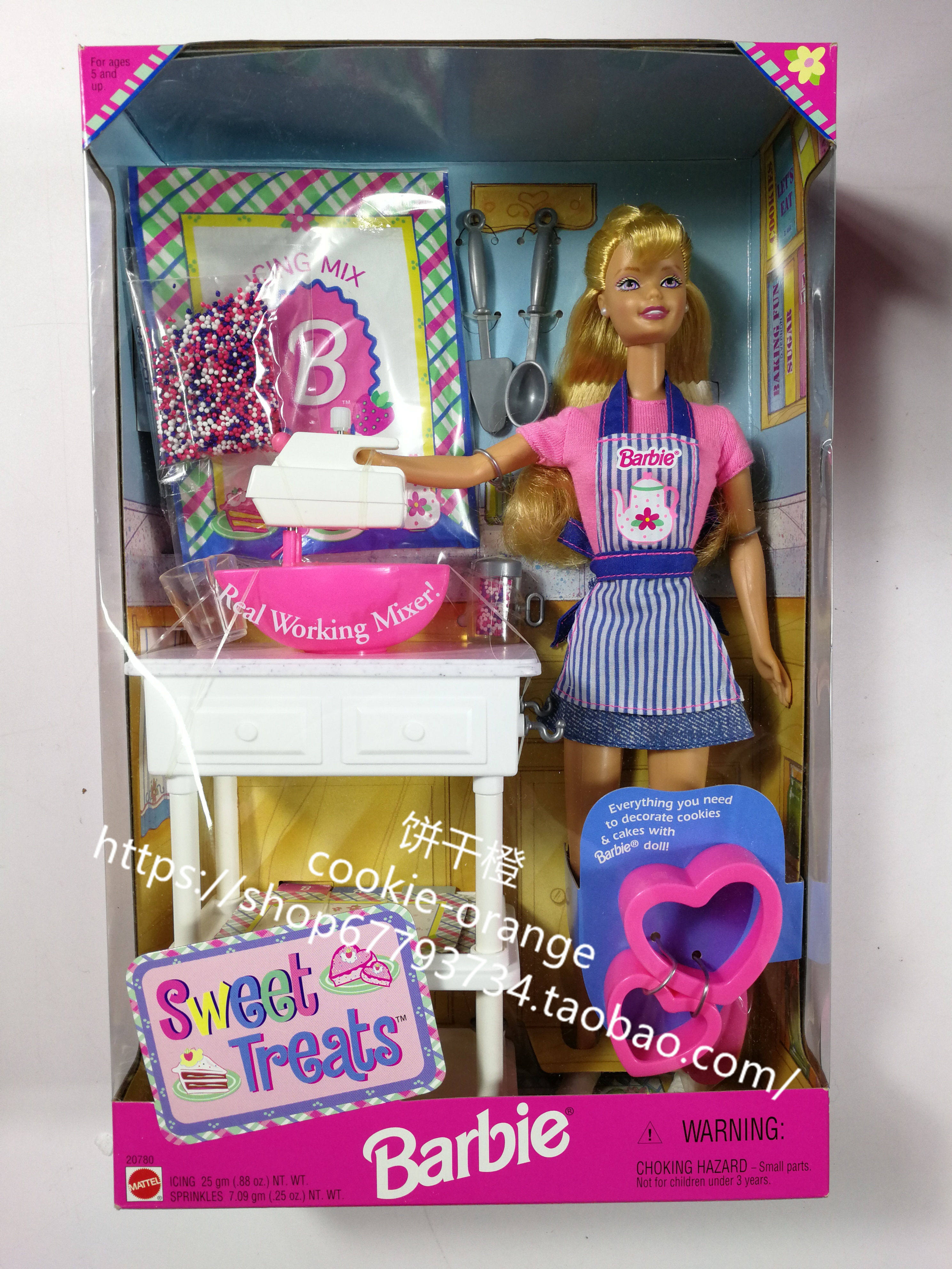 发 Barbie Sweet Treats 1998 正品绝版甜食芭比娃娃