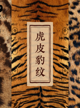 虎皮豹纹动物皮虎纹设计背景素材材质JPG图片C4DSU贴图平面包装
