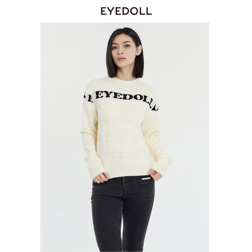 EYEDOLL时尚潮流百搭薄款短款针织套头衫