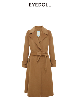 EYEDOLL新款经典美拉德风绵羊毛双面呢大衣
