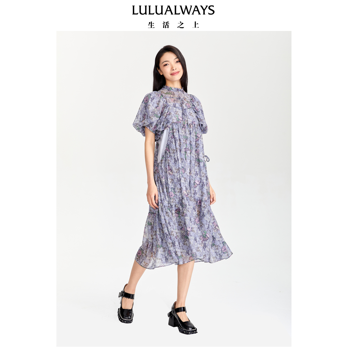 lulualways商场同款复古连衣裙