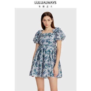 甜美大方领系带蝴蝶结连衣裙 商场同款 LULUALWAYS夏季 新款