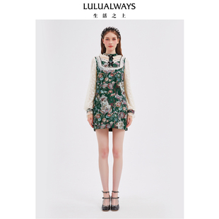 新款 优雅长袖 繁花 法式 连衣裙 宫廷 LULUALWAYS我爱露露25秋季