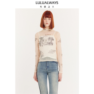 打底衫 LULUALWAYS我爱露露新款 修身 短款 简约基础百搭薄款