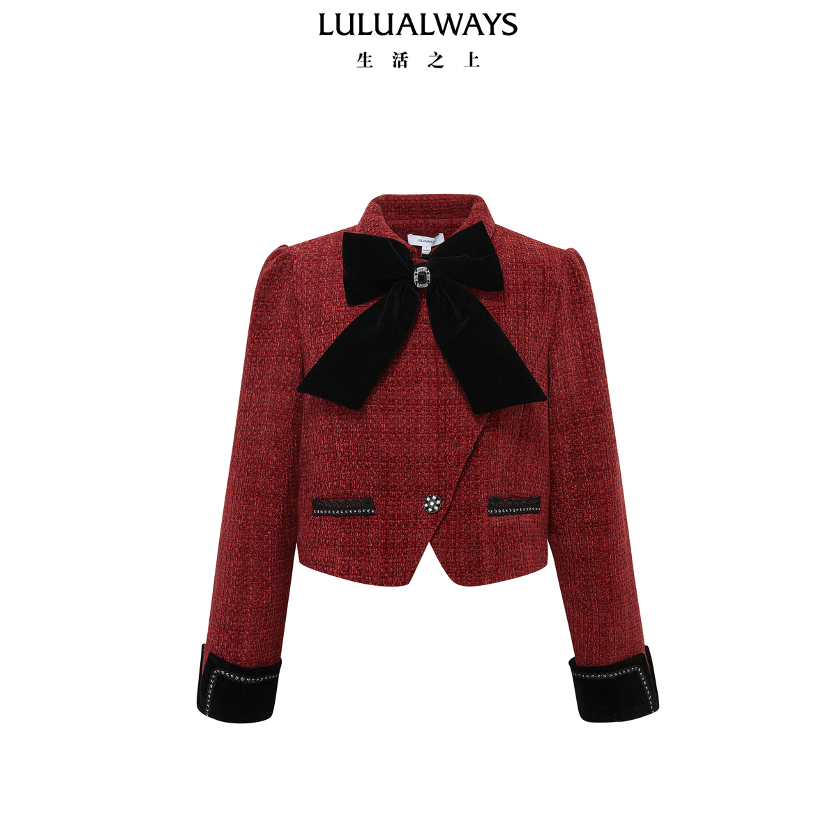 LULUALWAYS【商场同款】冬季新款气质名媛经典小香风百搭短外套