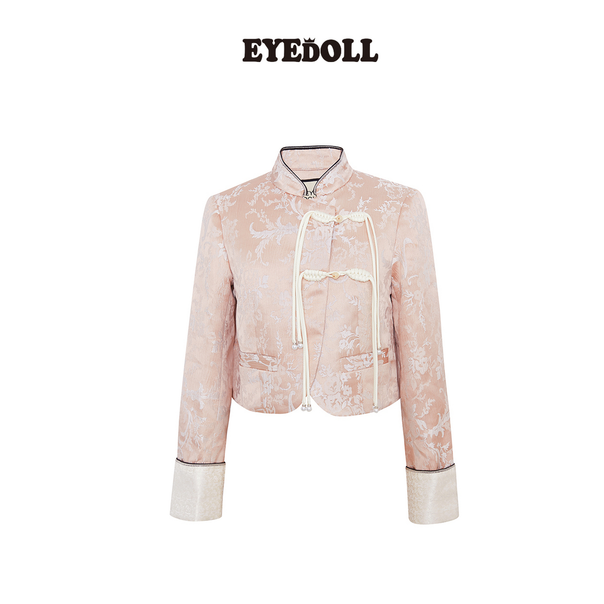 EYEDOLL【商场同款】秋季新款新中式国潮风立领盘扣短外套女