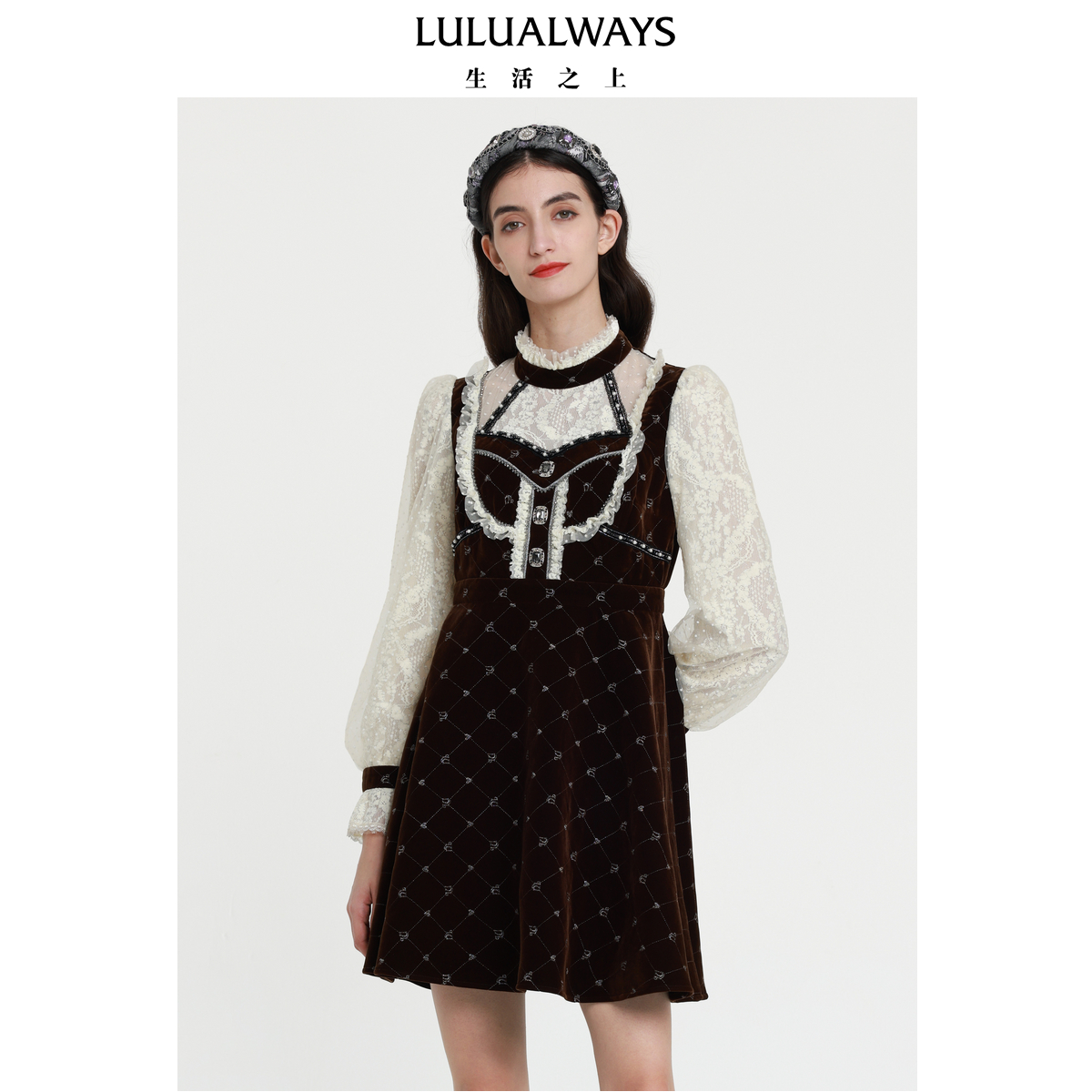 商场同款蕾丝宫廷风lulualways