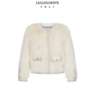 时尚 LULUALWAYS 新款 25春季 百搭通勤气质鹅绒羽绒皮草 商场同款