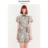 复古华丽重工蝴蝶结短款 LULUALWAYS我爱露露夏季 新款 连衣裙