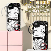 鬼灭之刃灶门祢豆子充电宝20000毫安移动电源快充动漫便携定制图