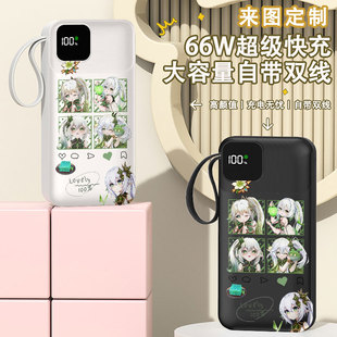 草神纳西坦充电宝20000毫安移动电源快充动漫学生耐用LOGO定制图