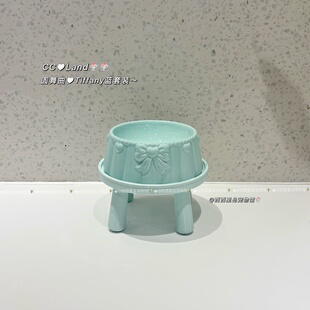 猫碗陶瓷大口径高脚幼猫猫食盆猫咪碗狗碗加高小猫饭碗猫碗增高架
