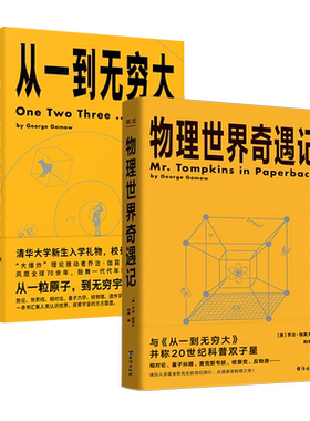 从一到无穷大+物理世界奇遇记(套装) 乔治·伽莫夫科普经典 20世纪科普双子星 科普读物 物理学 相对论 天文学 数学 果麦出品