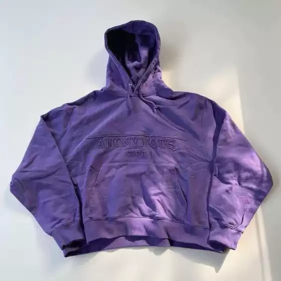 Anonymous Club Psychedelic Purple Loose Hoodie Sports Sweatpants Wide-Leg Pants Set Opiumyvl Style