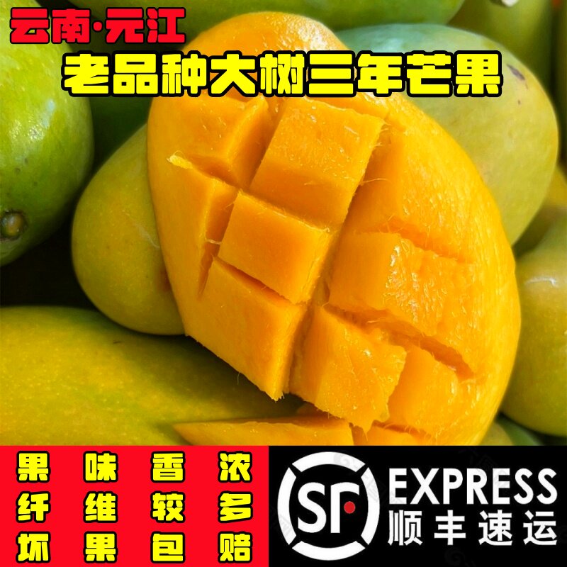 顺丰快递】云南元江树上自然熟香甜三年芒果孕妇小孩新鲜水果包邮