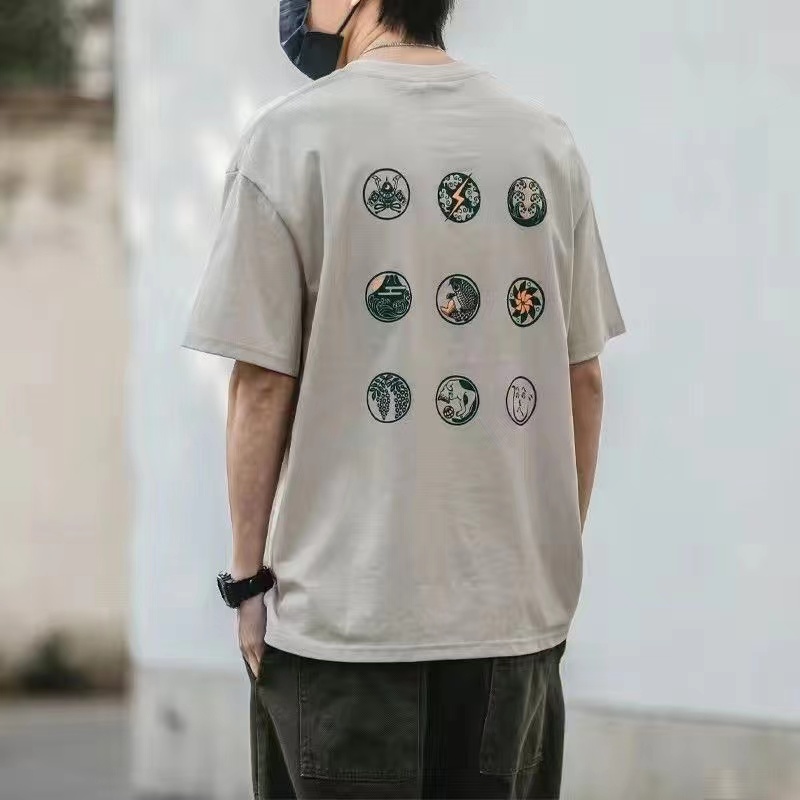 短袖美式青少年230G重磅纯棉T恤