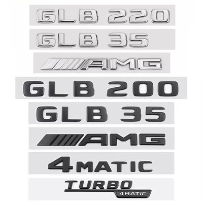 适用于奔驰车标改装字标GLB200 GLB220 GLB35 4MATIC AMG后车标贴