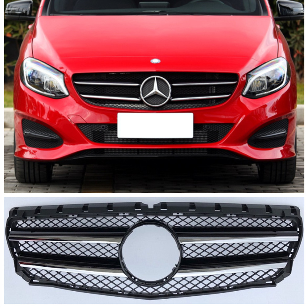 适用15-19款奔驰B级W246 B180B200B260原车中网改装进气格栅前脸