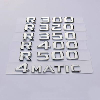 适用奔驰R级R320改装R350车标4MATIC字标R400后尾标R500车贴标志