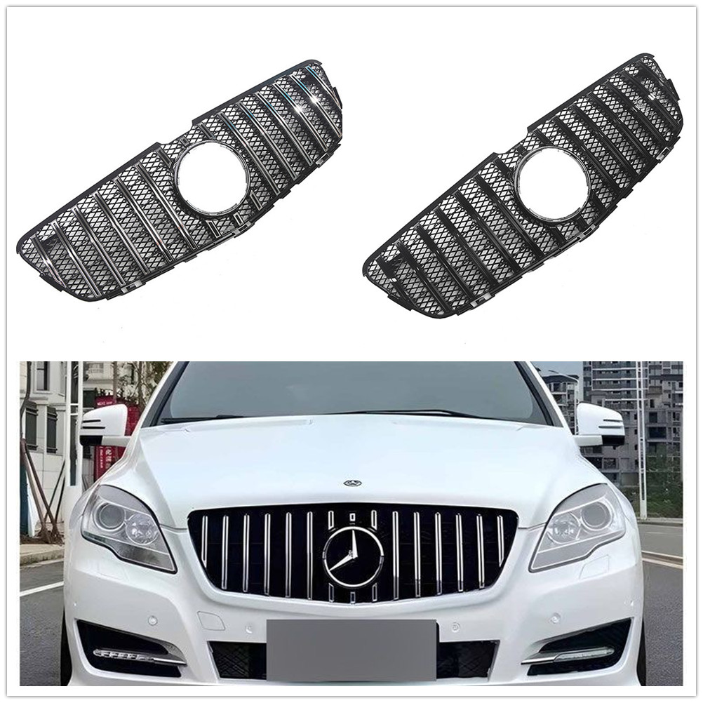 奔驰R级 W251 R300 R350 R320 R400改装 GT中网竖条中网大标