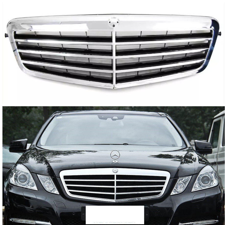适用于09-13款奔驰E级行政W212 e200/e260/e300l原车中网进气格栅 - 实物图