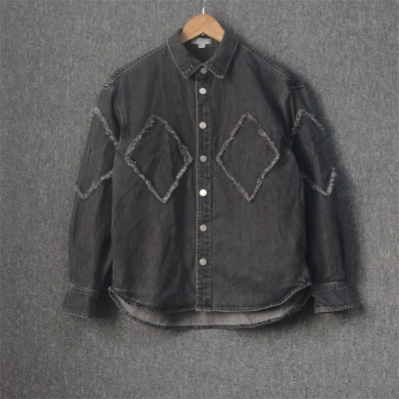 出口尾货春秋纯棉复古韩版牛仔外套宽松百搭长袖衬衫式夹克上衣女