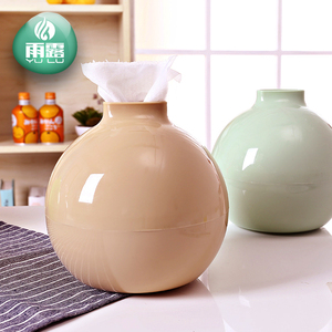 创意纸巾圆形抽纸盒