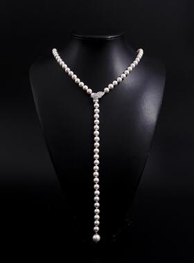 复古贝壳珠长款毛衣链