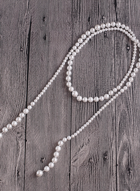 正圆贝壳珍珠长款项链女