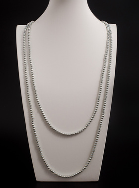 简约超长缠绕多层叠戴圆珠链