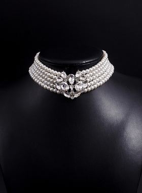 赫本风多层仿珍珠项链