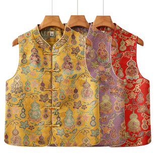 中年妈妈春装新中式马甲中老年女装春秋马夹国风背心时尚2026新款