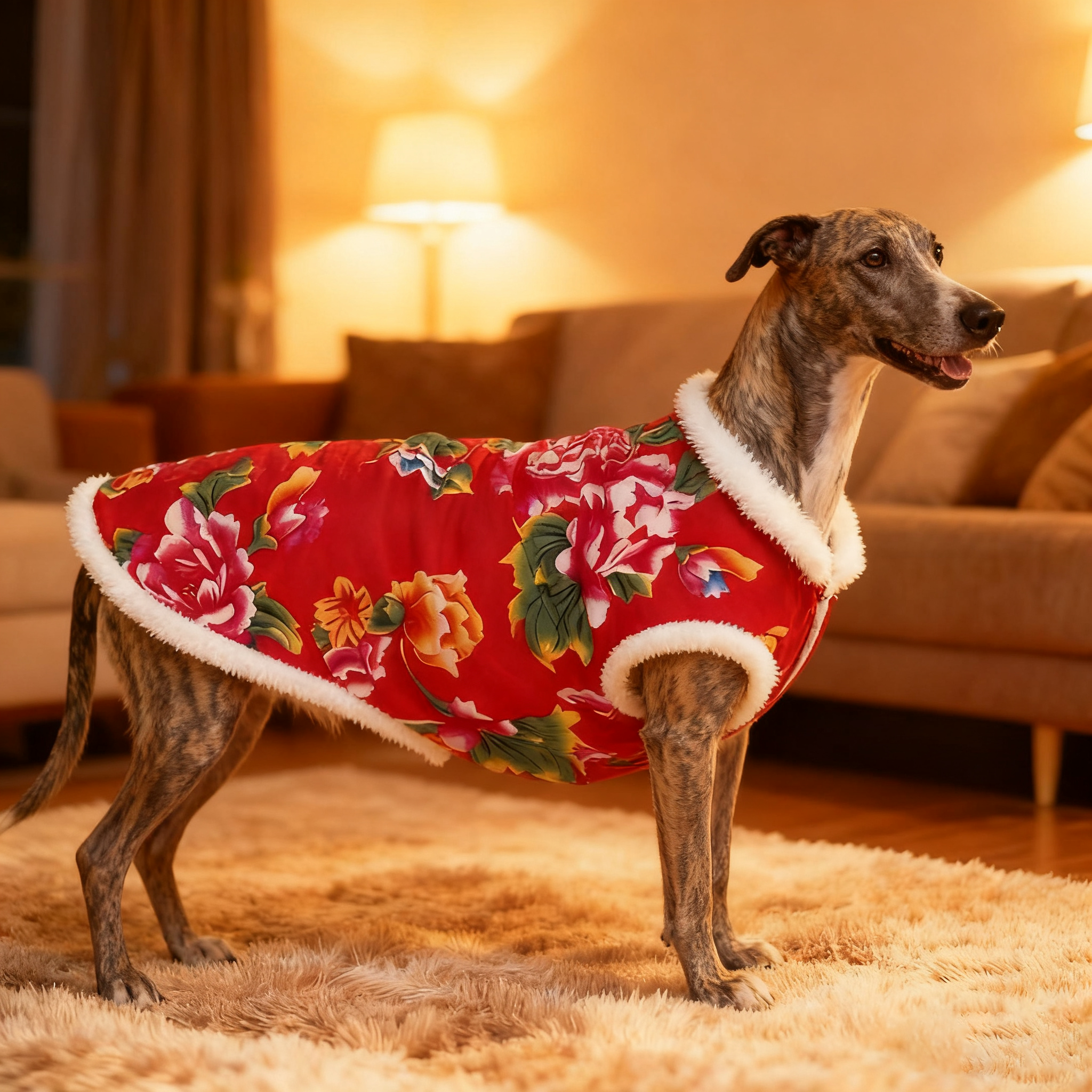 灵缇犬宠物细狗衣服保暖防寒护肚外出遛狗棉袄东北大花喜庆春节用,宠物/宠物食品及用品,狗宠物服装/雨衣,淘宝优惠券,粉丝福利购,淘宝优惠卷