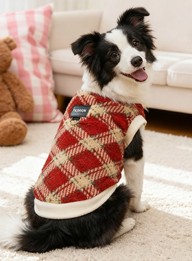 边牧犬衣服狗狗学院风保暖加厚狗衣服中型犬狗狗衣服冬装宠物衣服