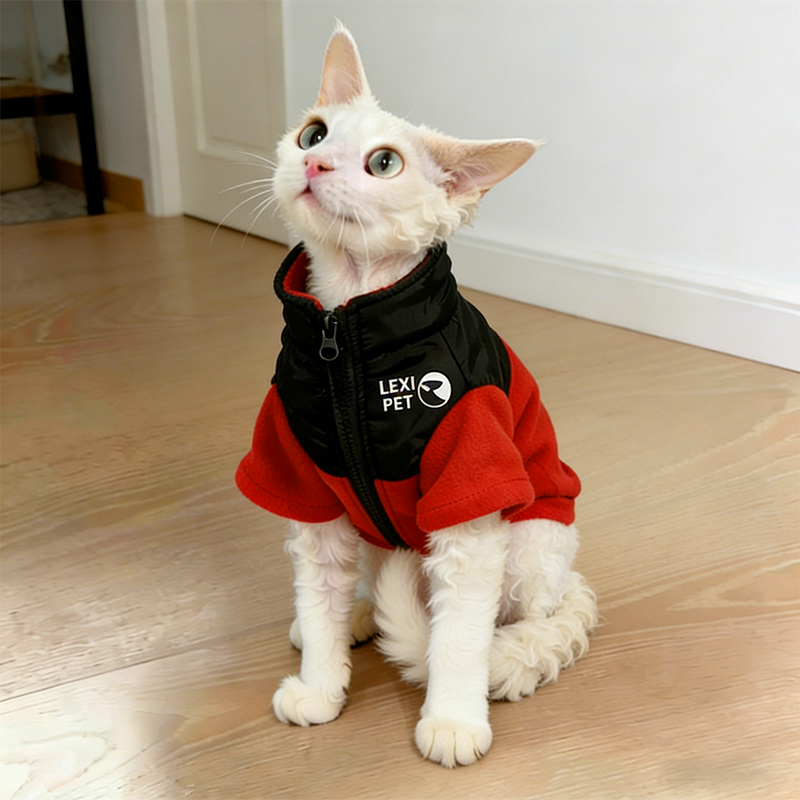 德文猫加厚保暖防寒拉链外套衣服