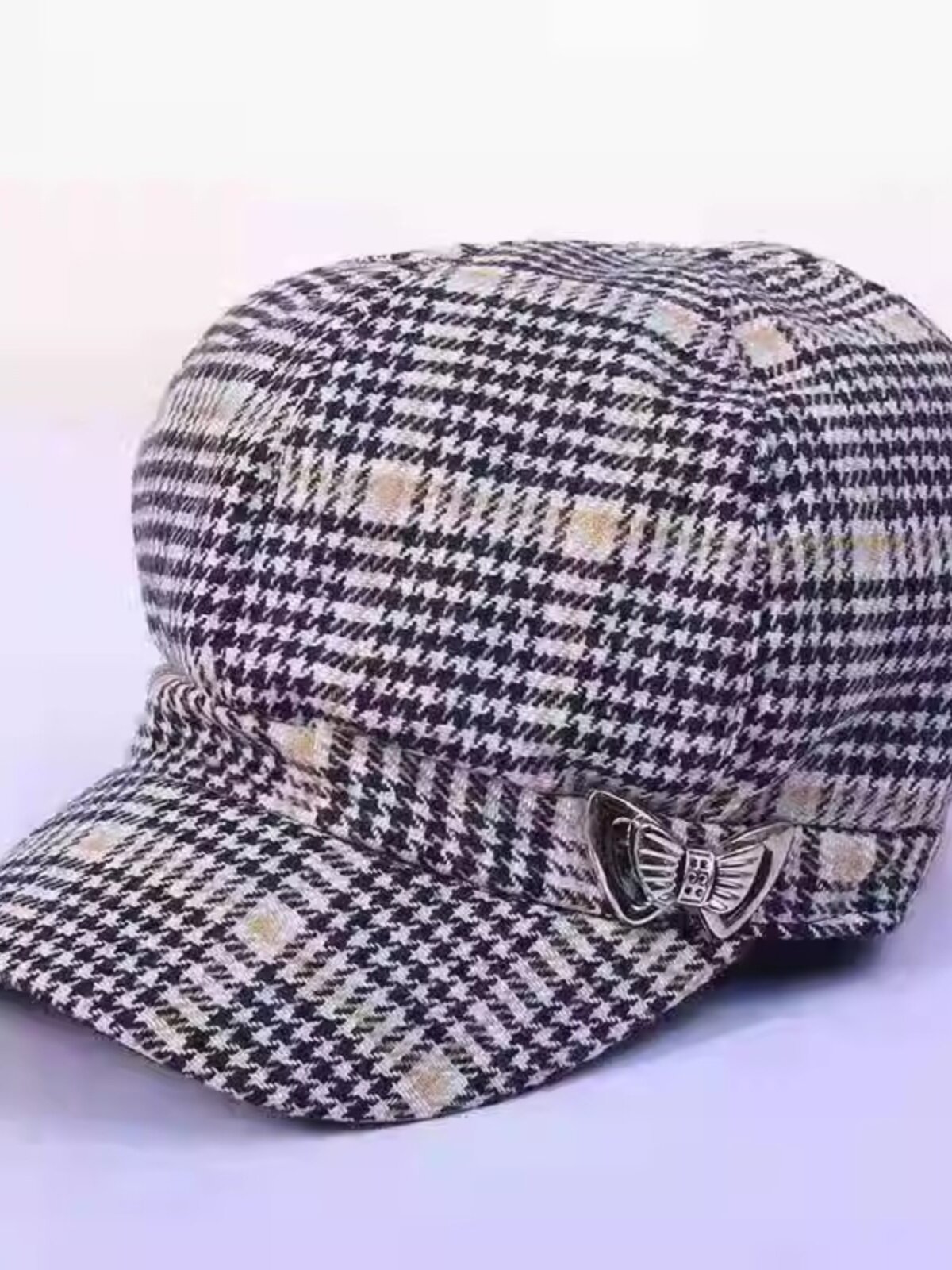 여성스러운 모자 트렌디한 팔각형 모자 새로운 봄 가을 고급 베레모 홍콩 스타일의 뾰족한 모자 아름다운 어머니 모자