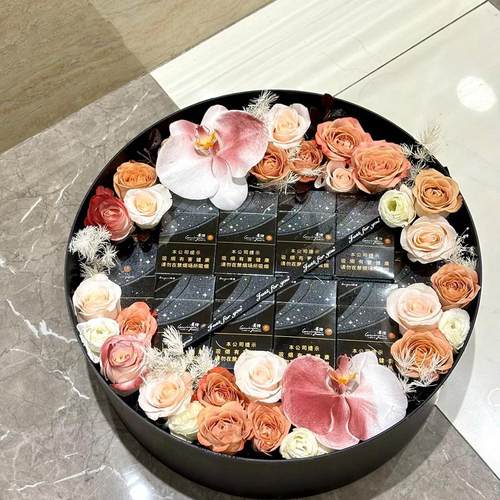 生日送男友礼物香烟礼盒DIY材料包全套大号圆形鲜花礼品盒空盒男