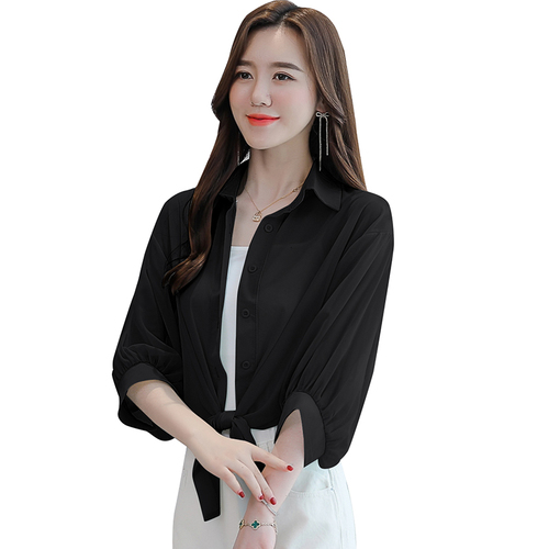 Take a real picture of chiffon's all-around personalized sunscreen and air conditioning shirt in 2020 summer