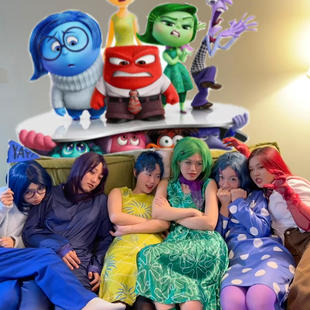 头脑特工队cos女生圣诞节服装 Out 儿童成人cosplay角色扮演Inside