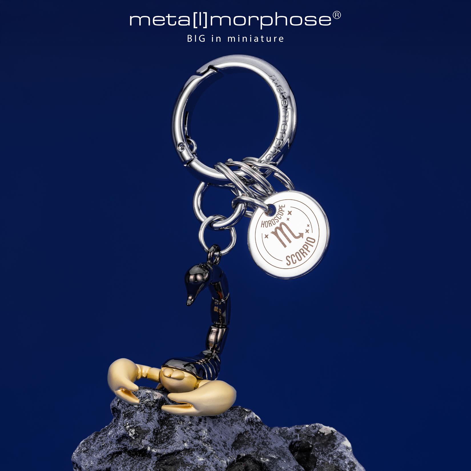 比利时metalmorphose天蝎座钥匙扣包包挂件合金装饰情侣闺蜜礼物