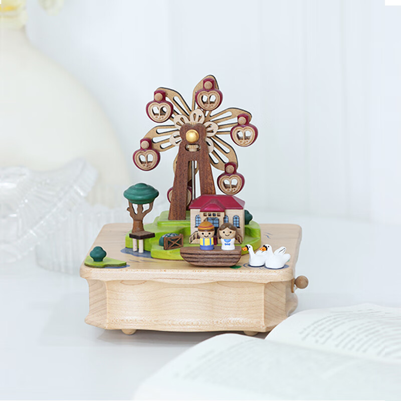 森活木趣木质摩天轮八音盒音乐盒送女生日礼物送朋友闺蜜节日礼品