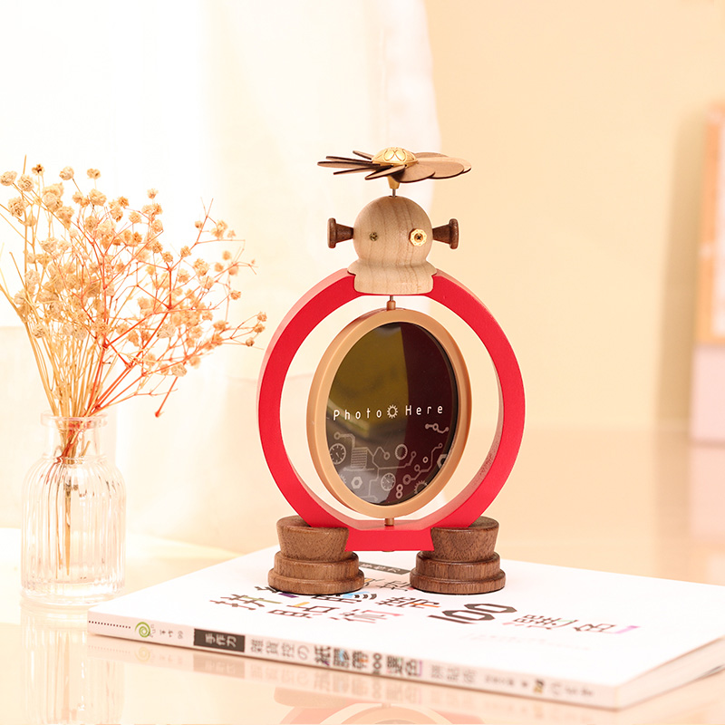 森活木趣木质相框摆台6寸婚纱结婚照儿童照片情侣相框万年历礼物