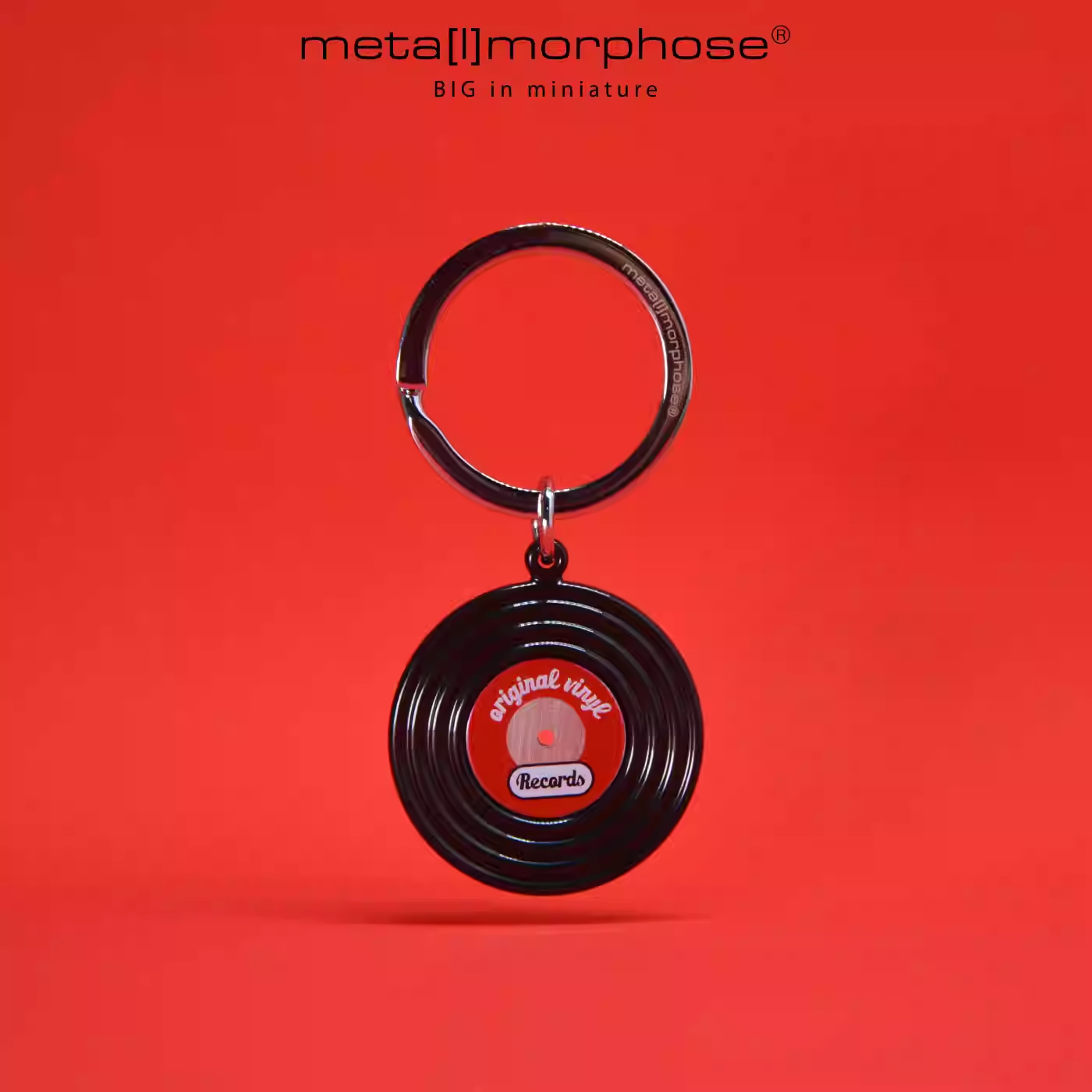 比利时原创音乐复古黑胶碟合金钥匙扣挂件 精致高档质感文创迷你