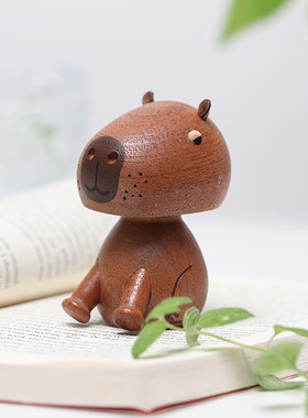 森活木趣可爱车载桌面装饰治愈解压女生礼物男生汽车招财弹簧摆件