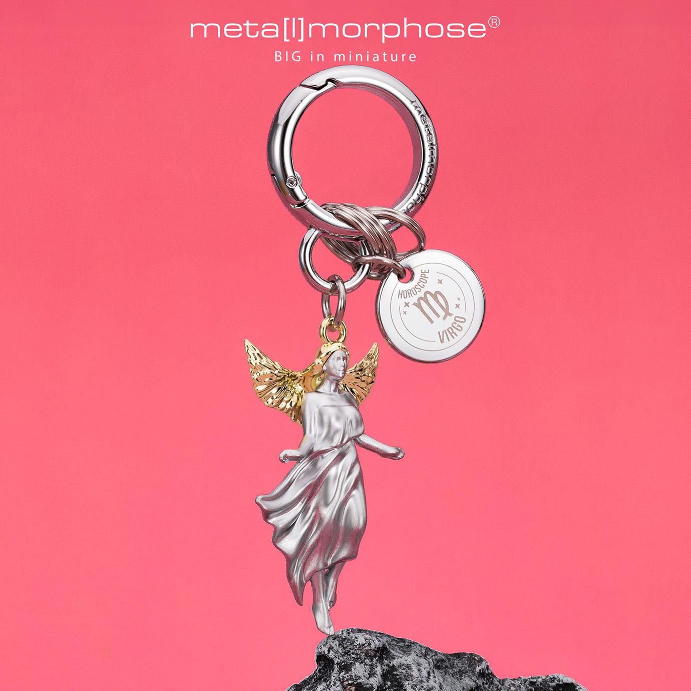 比利时metalmorphose星座系列处女座钥匙扣包包挂件装饰情侣礼物