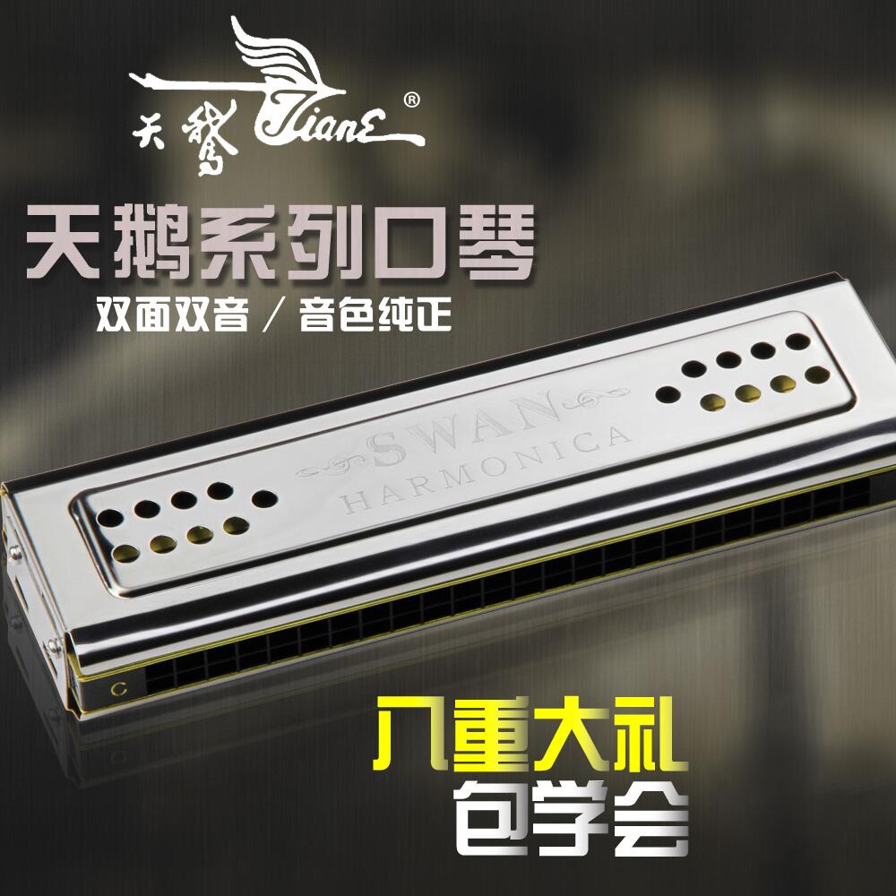 天鹅口琴24孔C/G调复音双面初学者儿童成人便携自学进阶专业演奏