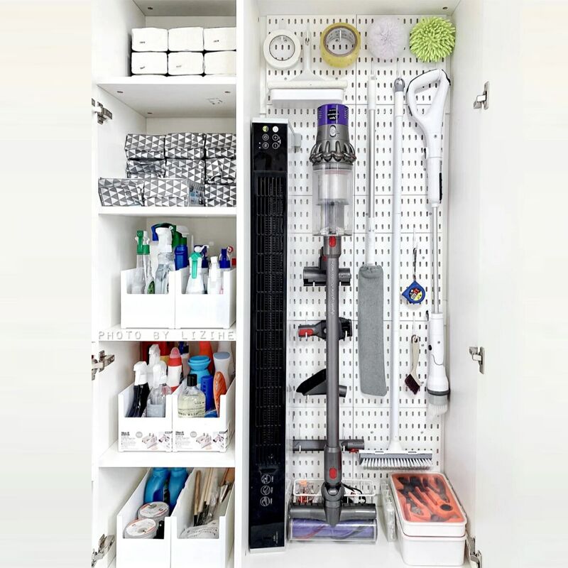 戴森v7v8v10v12dyson吸尘器收纳架 墙上洞洞板置物架免打孔挂架