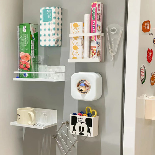 磁吸厨房调料盒保鲜膜多功能收纳