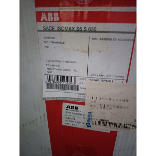 ABB S6S630 PR212/P LSI 1SDA010204R1断路器全新原装请询价